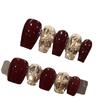 Pure Handmade Phototherapy Manicure Slightly Drunk Red Wearer Finished Cat Eye Nail Patches Show Whiteness and Temperament