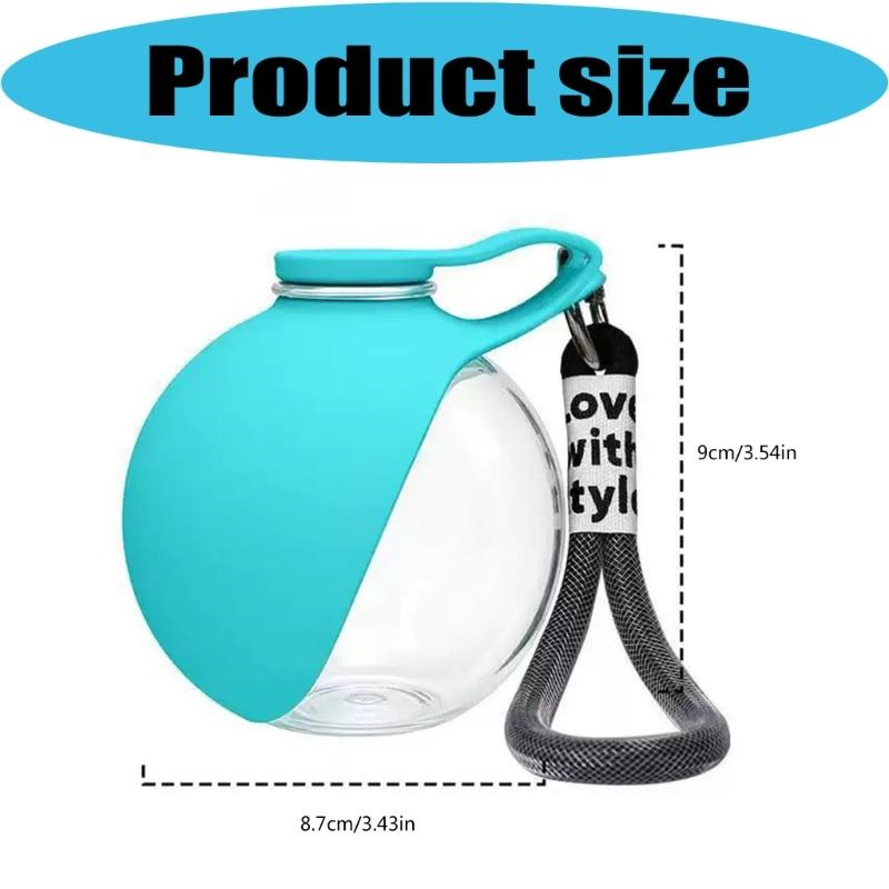 Dog Travel Water Bottle Easy To Carry Outdoor Pet Drinking Container With Clear Body And Spill Proof Cap
