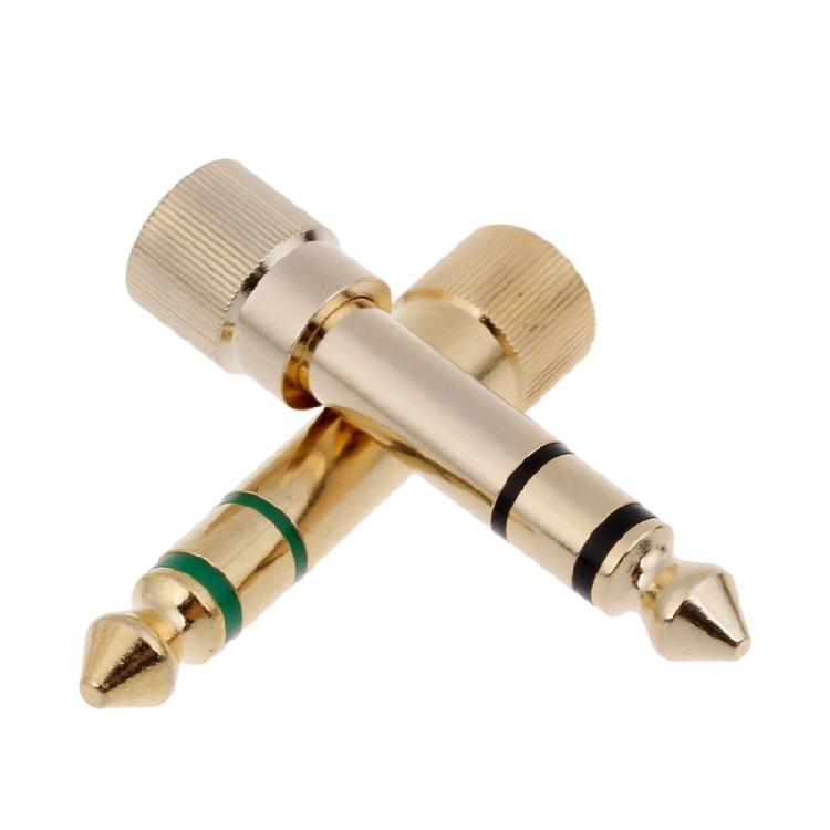 Portable 6.35mm to 3.5mm Socket Adapter Headphone Adapter 1/4 inch to 1/8 inch