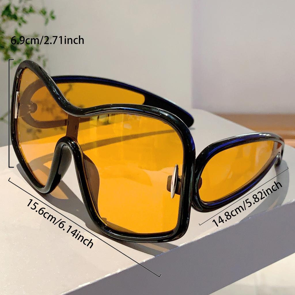 Trendy Square Designer Women's Shades Oversize Green Decoration Sunglasses Ins Brand Lady Sun Glasses for Driving Hiking