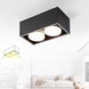 Ceiling Spots - NETTLIFE - Square Surface-mounted Spot 2xGX53 - Black - Metal - LED 2x5W