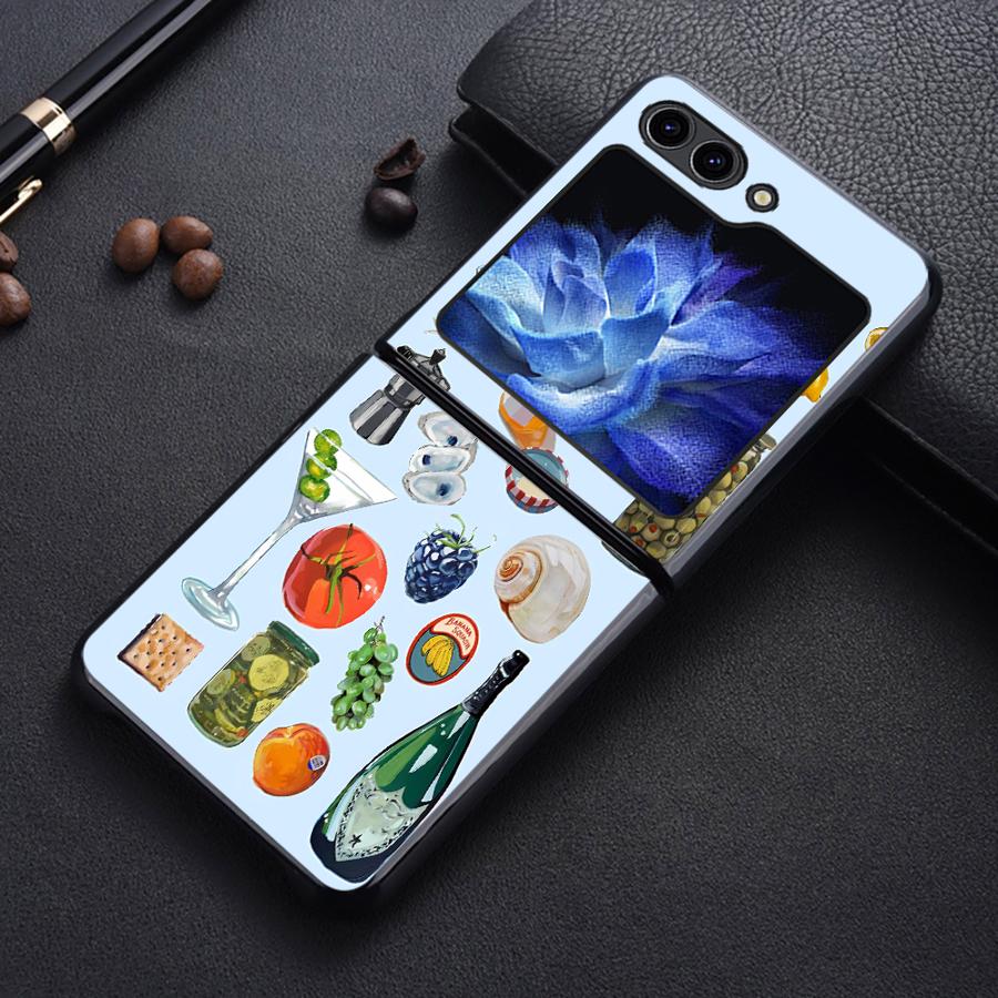 

Case for Samsung Galaxy Flip4 Flip7 FE Flip5 Flip6 Z Flip 7 6 5 4 3 Flip3 Back Phone Cover Funda Luxury Seaside Scenery Wine Galaxy Z Flip3 5G