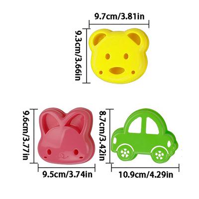 3/4Pcs Sandwich Mold Toast Bread Making Cutter Mould Cute Baking Pastry Tools Children Interesting Food Kitchen Accessories