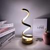 Creative Modern Gold S lamp USB three-color Dimming Living Room Desktop Decorative Lamp