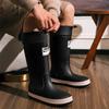 New Men's Tall Rain Shoes Outdoor Waterproof and Non-slip Fishing Shoes Men and Women Couple Thick-soled Bundle Water Boots