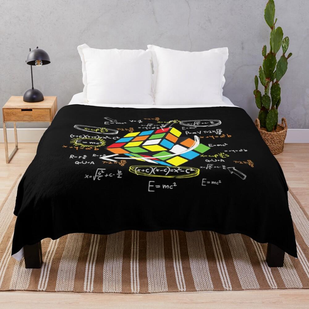 Color Rubik'S Cube Pattern Flannel Blanket Digital Printing Blanket Bedspread Leisure Sofa Blanket