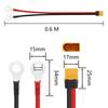 SinLoon XT60-O-ring Terminal Cable 12AWG XT60H Male-O-ring Connector Wire for Remote Control Aircraft Toy Cars Lithium FPV Competition Drones (0.6M)