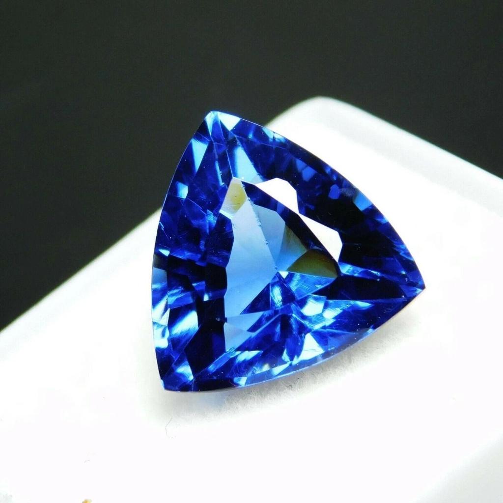 Certified Natural Tanzanite Blue Trillion Cut 8.90 Ct Flawless Loose Gemstone