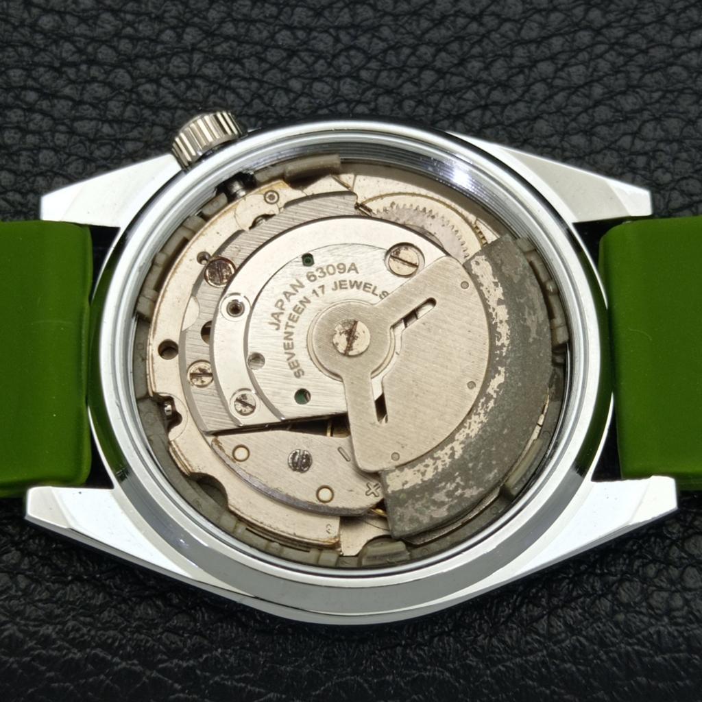 REFURBISHED AUTOMATIC SEIKO 5 MENS WATCH JAPAN MADE GREEN DIAL CUSTOM A440113-2 QV90-a440113