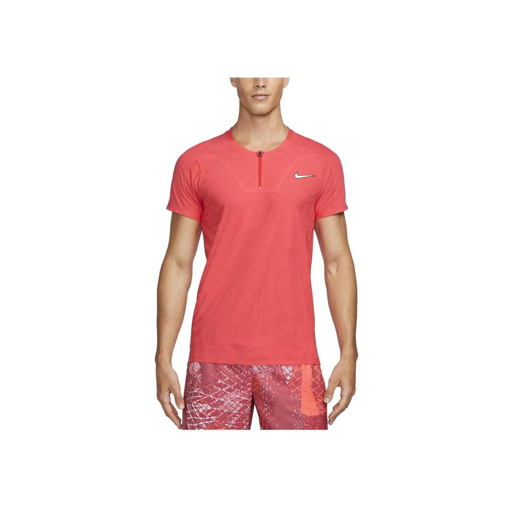 Nike Court Dri-FIT ADV Slam Logo Print Crew Neck Short Sleeve T-Shirt Men Tops Red DX5523-850