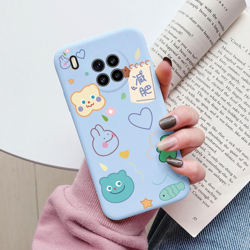 Flowers Funda For Honor 50 Lite Capa Phone Case Soft Silicone Leopard Print Cute Cat Bear Back Cover Shockproof For Honor 90 200