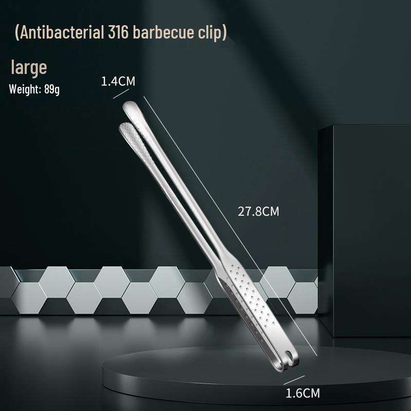 316L Stainless Steel Korean BBQ Tongs for Kitchen and Buffet
