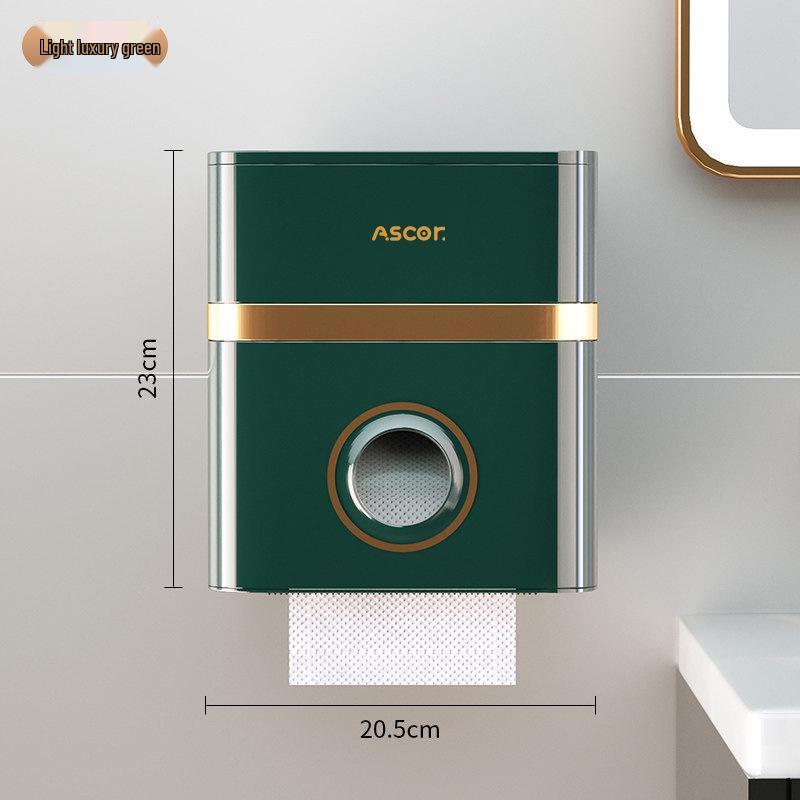 Luxury Punch-Free Wall-Mount Tissue Holder for Bathroom