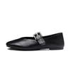 Fashion 2025 Spring New Horsehair Mary Jane Flats Shoes Woman Buckles Round Toe Pumps Loafers Casual Daily Flats Shoes Mary Jane Shoes
