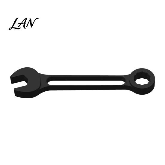 Fashionable Desktop Card Holder 3D Printed Wrench Shape Business Holder, Industrial Style Desk Professional Office Decor Organizer, Aesthetic чёрный