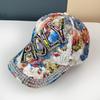 Letter Diamond Baseball Cap Dot Diamond Bead Lace Cap Flower Shade Sun Hat Children