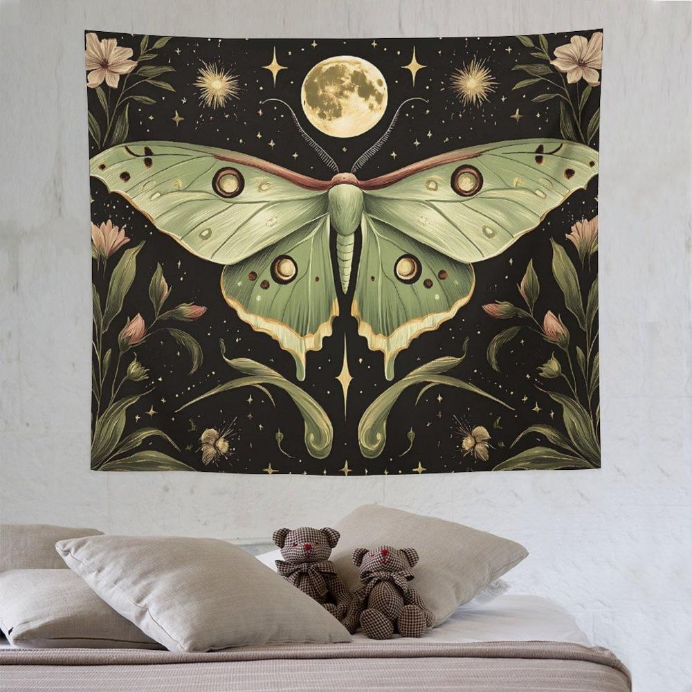 Bohemian Butterfly Moon Aesthetic Home Decor Tapestry Beach Towel Yoga Mat Blanket Table Cloth Tapestry Wall Hanging Tapestry