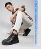 New British Style Mid-High Top Canvas Shoes: Lightweight, Breathable, Thick Sole, Hidden Heel, 10CM Casual Sports Shoes for Men