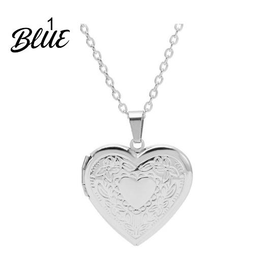 Photo Storage Necklace Heart Locket Pendant Frame Promise Love Keepsake