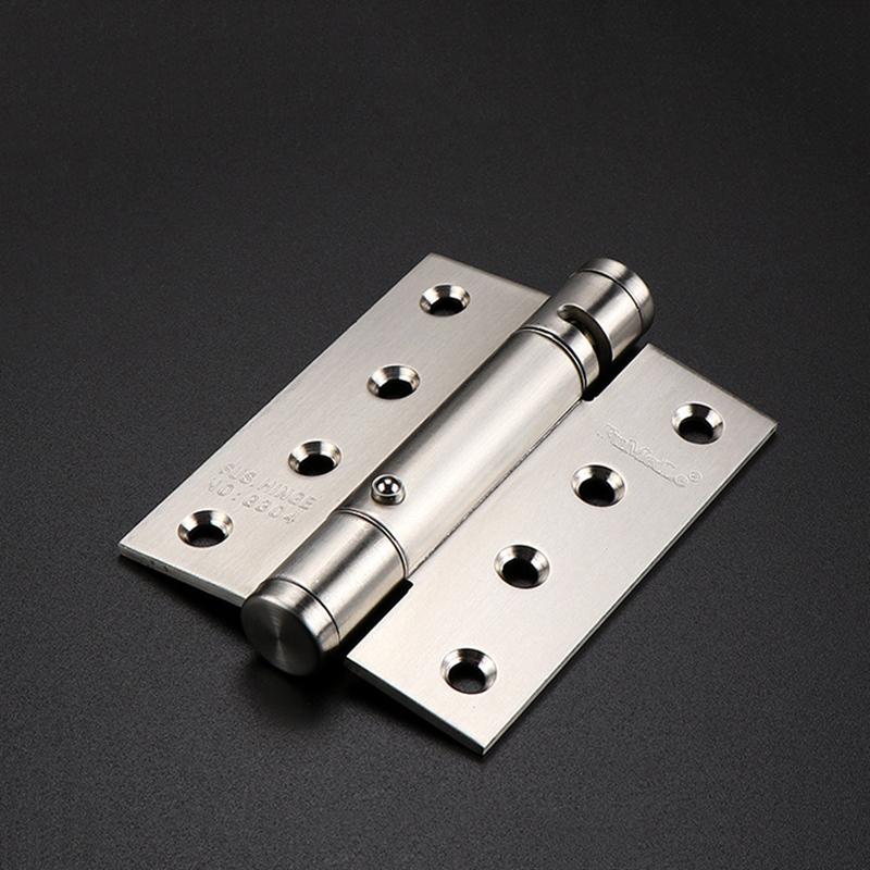 2pcs 4 Inch Invisible Door Hinges Hinge Door Closer Stainless Steel Self-Rebound Spring Positioning Closed Door Spring Hinge