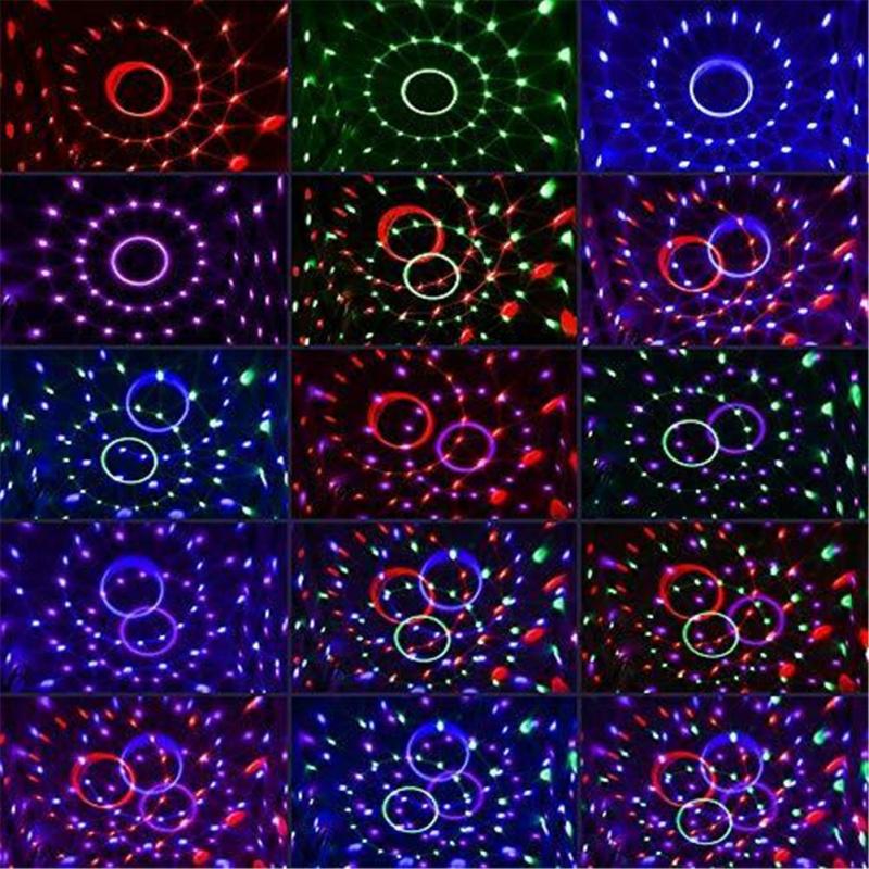 15-Farben-LED-Bühnenlicht, kleine Magic Ball Disco Ktv Stroboskoplampe mit Fernbedienung, mehrere