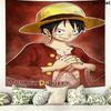 One Piece Monkey D Luffy Vægtæppe Æstetisk Vægophæng Trykt Stof Tæppe Dekorative Vægtæpper Til Soveværelse Stue Boligindretning