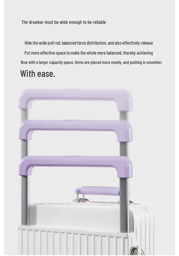 2026 New Aluminum Side-Opening 20-Inch Carry-On Suitcase - Large Capacity, High-Value Travel Pull-Rod Box
