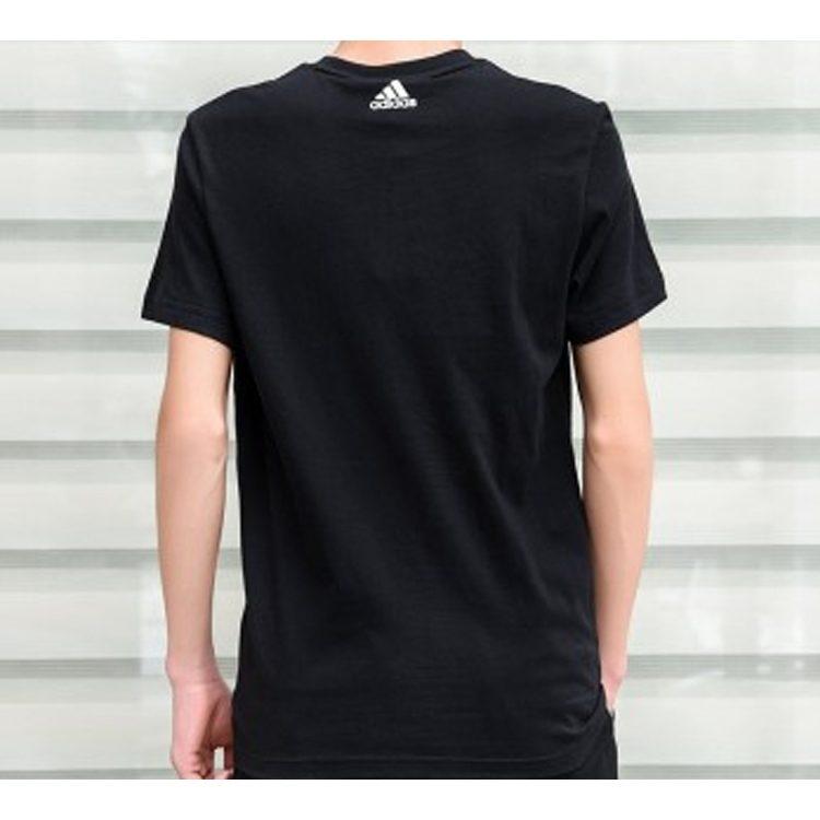 Adidas T Shirts Men's Black Crew Neck Moderate Straight Fit EK4730