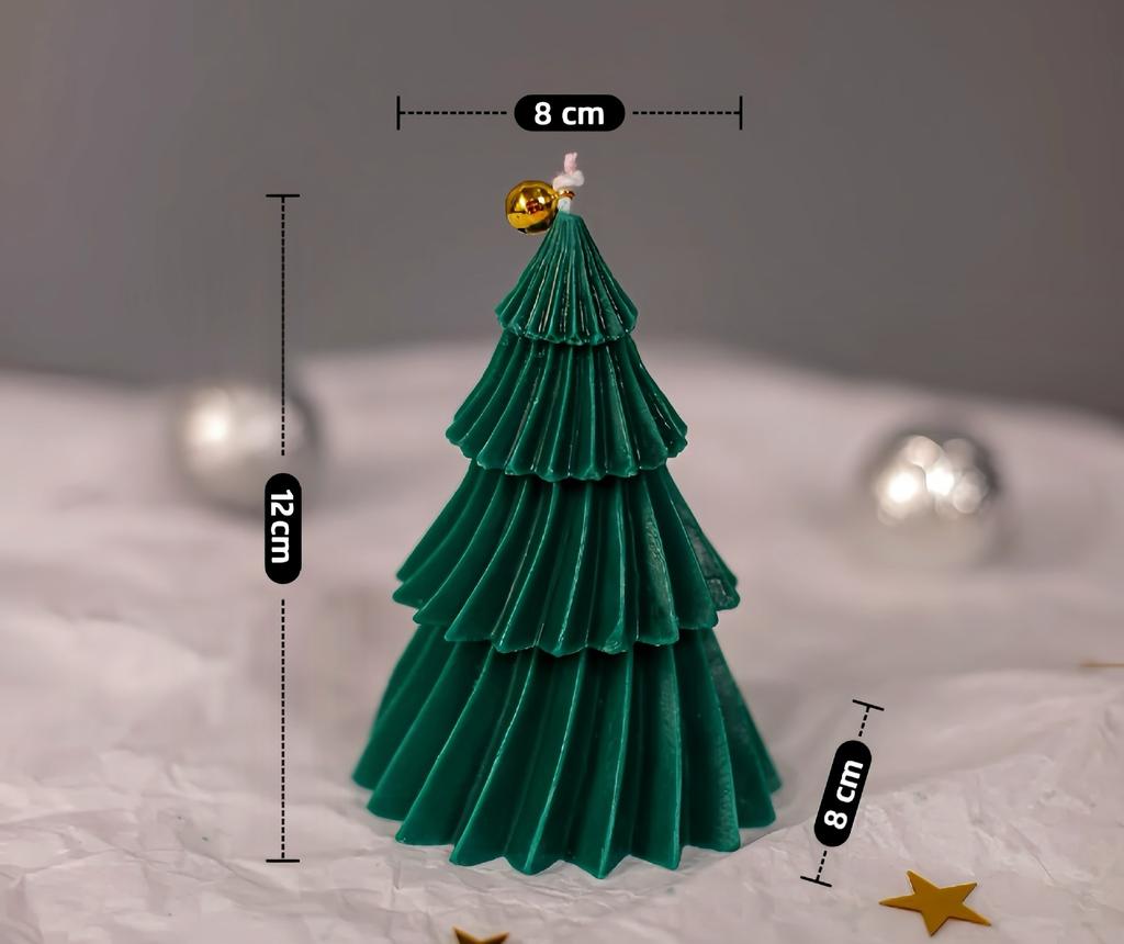 Christmas Tree Soy Wax Candle, Handmade Scented Gift for Xmas Holiday, Home Decor for Women Men, Holiday Present