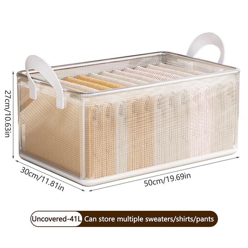 

Прозрачная корзина для хранения из ПВХ для одежды, коробка для хранения нижнего белья, стальной каркас, органайзер для гардероба