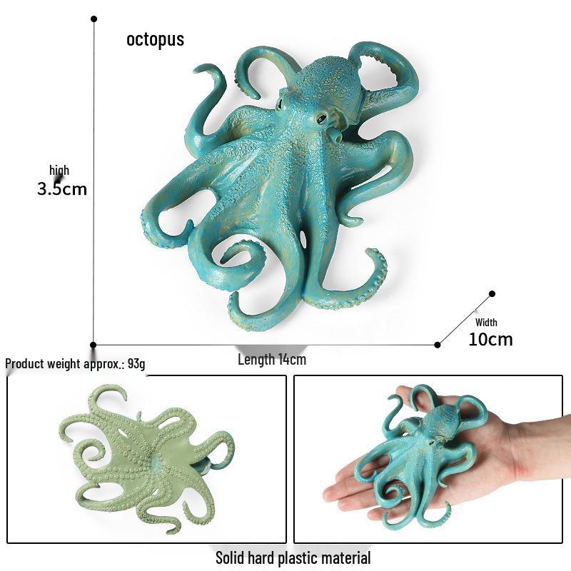 Marine Life Toy Set: Squid, Octopus & Jellyfish Figurines for Kids