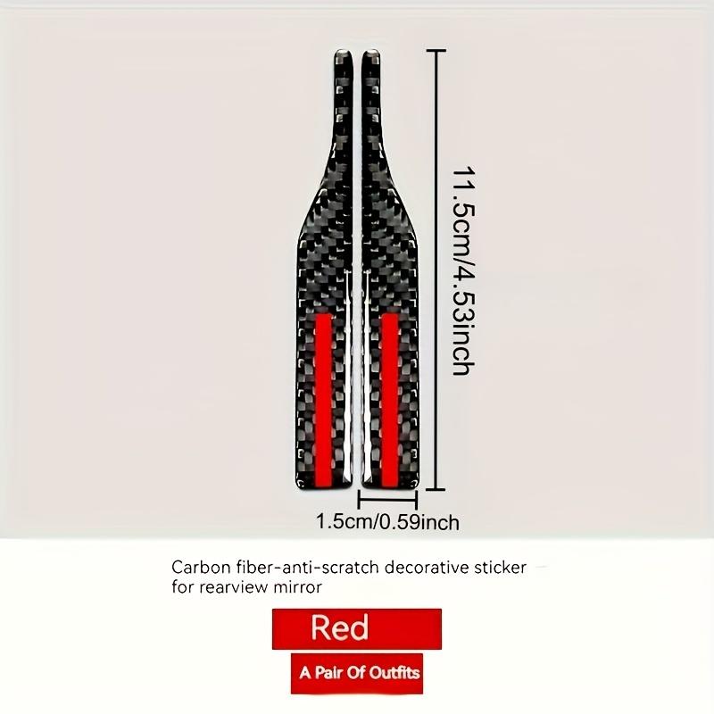 2pcs Rearview Mirror Protective Stickers, Scratch Resistant Decal Decoration, Carbon Fiber Material