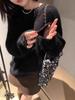 Women's High-End European Style Red Pure Wool Sweater with Lurex - Autumn/Winter Collection, Loose & Thickened, Year of the Rat Design