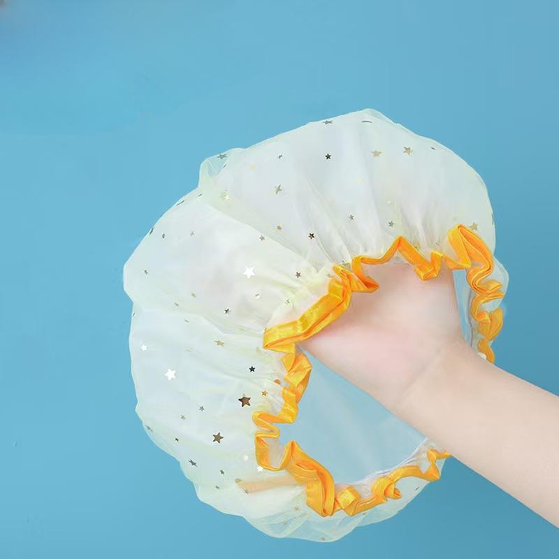 

Водонепроницаемая шапочка для душа, двойная эластичная шапочка для душа, пылезащитный и дымонепроницаемый шампунь