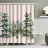 Forest Landscape Shower Curtain Nature Trees Mountain Backdrop Scenic Bathroom Decor Rustic Woodland Shower Curtain Greenery Bac