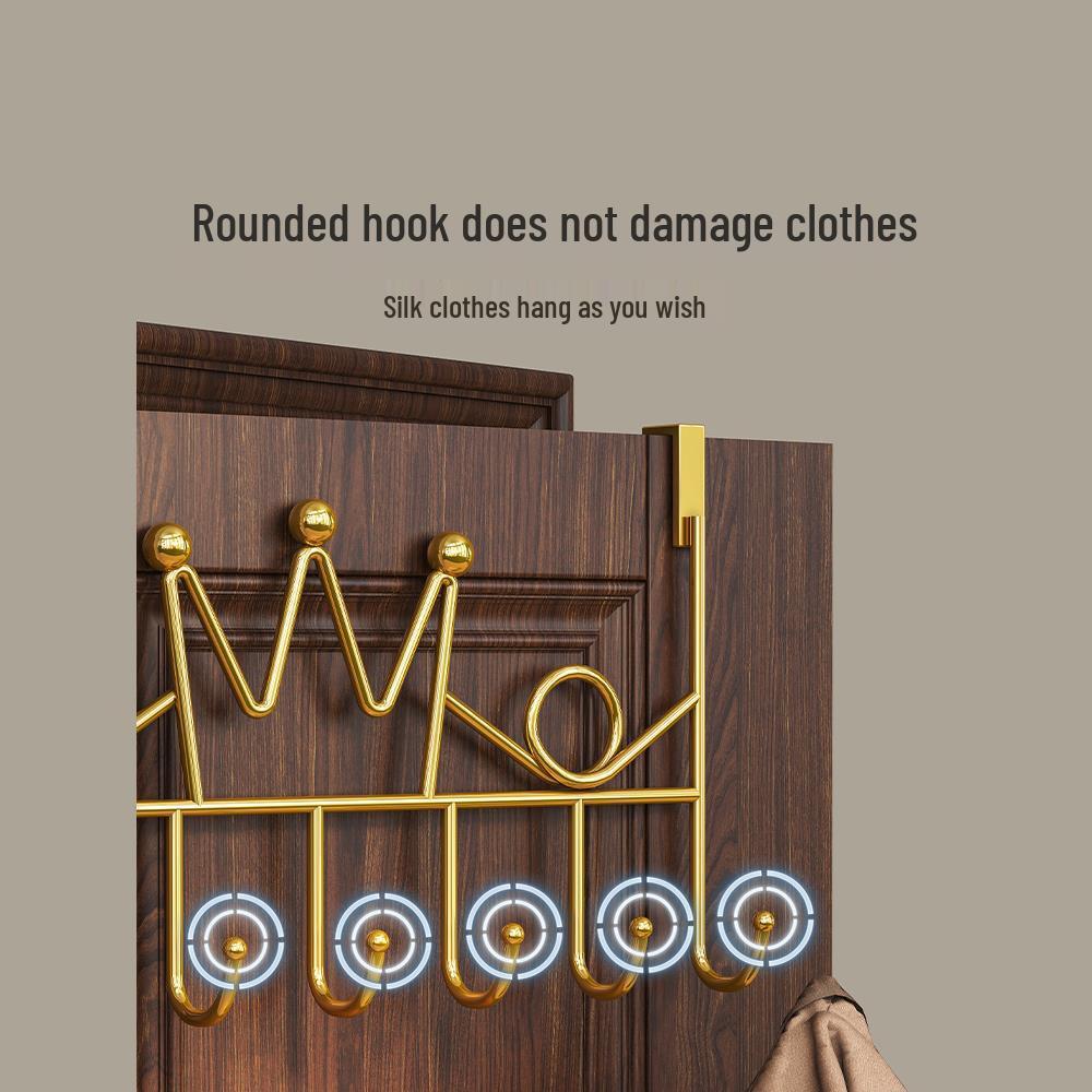 Punch-Free Over-the-Door Coat and Hat Rack - Bedroom & Kitchen Storage Solution