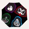 1pc KISS Band Faces Glow-in-the-Dark Stickers Umbrella with Plastic Handle,Suitable for All Seasons Home Travel Outdoor UmbrellaM966