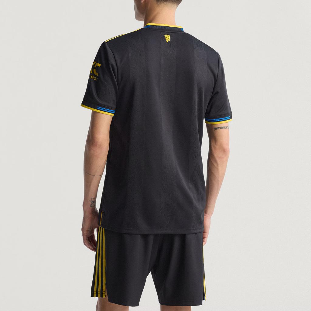 Adidas Originals Manchester United 25/26 Third Authentic Player Version Slim Fit Simple Letter Short Sleeve Football Shirt Men Tops JI7419