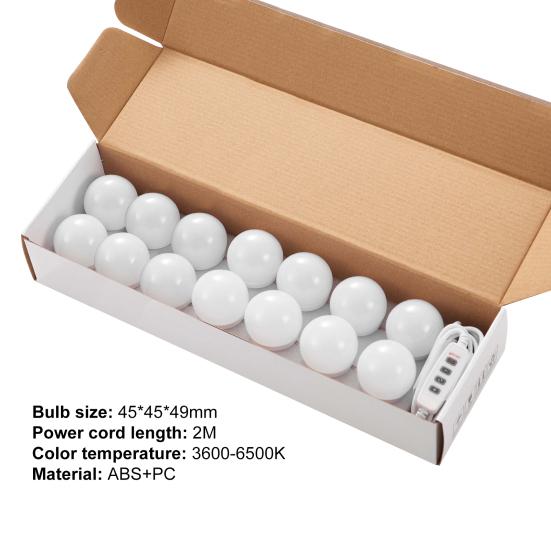 1 Set Eye-catching Mirror Light Self-adhesive Uniform Light Protect Eye DIY LED Vanity Mirror Light