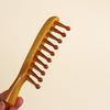 Natural Garapa Wooden Comb Meridian Massage Anti-Static No-Snags Wide Tooth Comb For Women Girl Straight Curly Hair