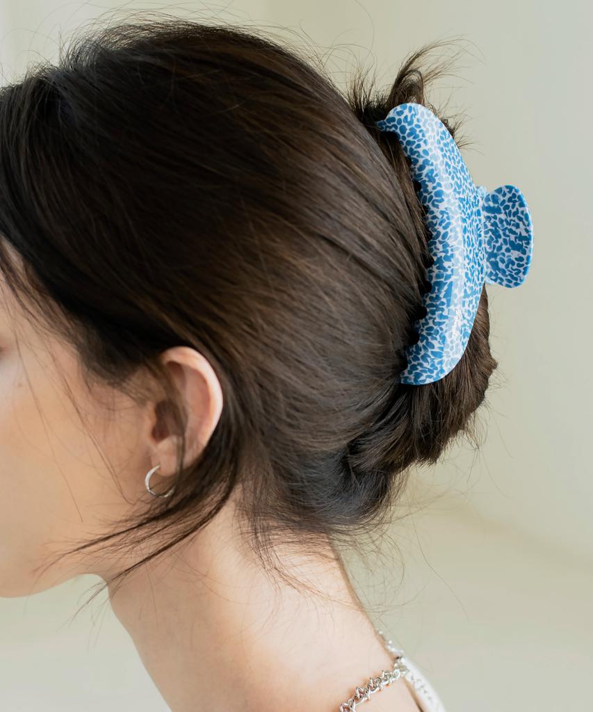S'Secondo Crescent Hair Claw Clip_Greek Blue