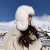 Plush Solid Color Men Women Pilot Hat Warmer Anti-cold Faux Fur Pilot Cap Soft Adjustable Ear Protection Hat Shopping