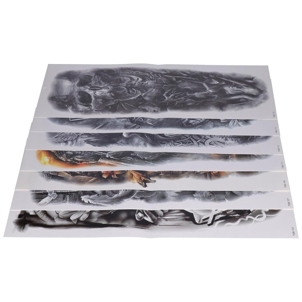 8 Sheets Full Arm Tattoo Sticker Waterproof Party Exquisite Temporary Tattoo Sticker for Men Women