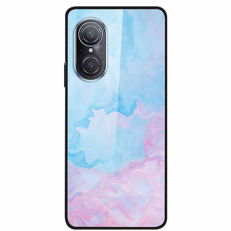 For Huawei Nova 9 10 Case Marble Tempered Glass Cover Hard Back Case For Huawei Nova9 10 SE Capa Nova10 Shockproof Funda Coque