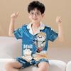 Boys Pajama Set Ice Silk Short Sleeve Cartoon Sleepwear Kids 8 Years Home Loungewear