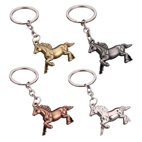 Keychain Pendant Zinc Alloy Texture Horse Charm Lightweight Portable Key Chain Backpack Bag Accessory
