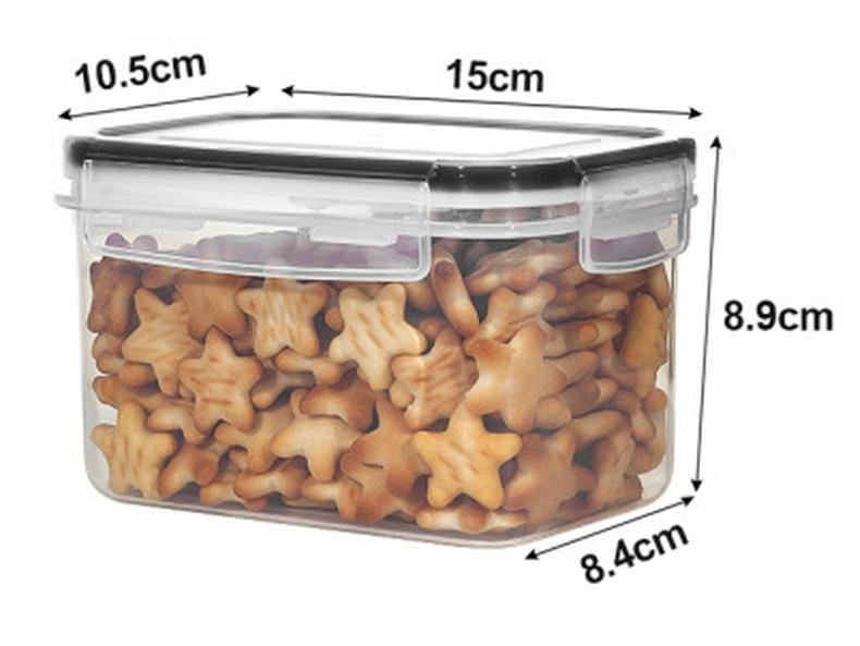 Vlhkosti a hmyzu odolná skladovací nádoba z plastu potravinářské kvality s vzduchotěsným uzávěrem