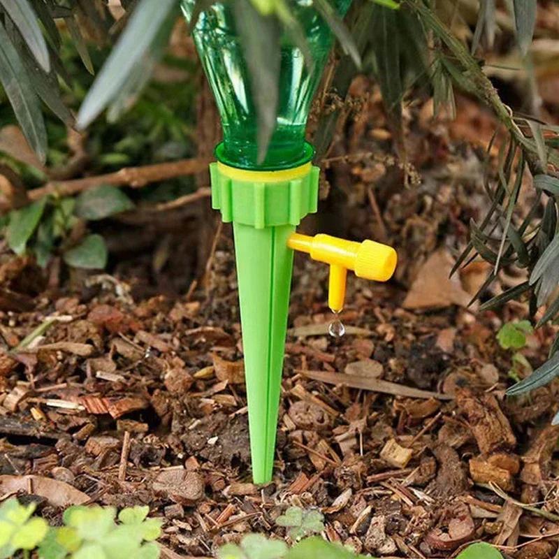 Automatic Drip Irrigation Spike, Adjustable Self Watering Dripper Device for Flower Potted Plants, Garden Greenhouse Auto Watering System Accessory