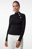 Women's Fashion Stylish Sweater Green Button Detailed Fine Knitwear Sweater