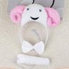 Sheep Costume Set Sheep Ear Headbands Tail Bows Tutus Skirt Animal Cosplay Costume for Halloween Christmas Party